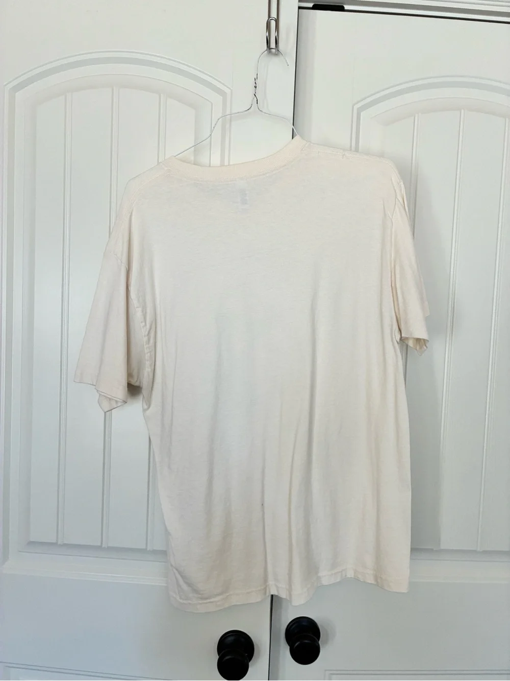American Apparel Boxer Dog Mom Graphic T-Shirt Ivory Size Large